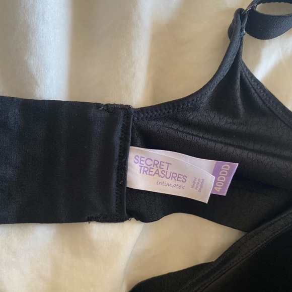 Secret Treasures Black Bra Size 40DDD Women Girls Teens Intimates Lingerie - Picture 3 of 5